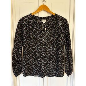 NWT Anthropologie/Velvet by Graham and Spencer Floral Button Down Blouse